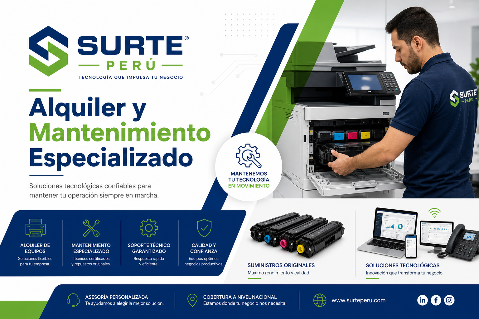 Alquiler y mantenimiento de equipos de impresión